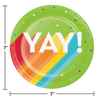 96 pc Bulk Happy Birthday Bash Dessert Plates