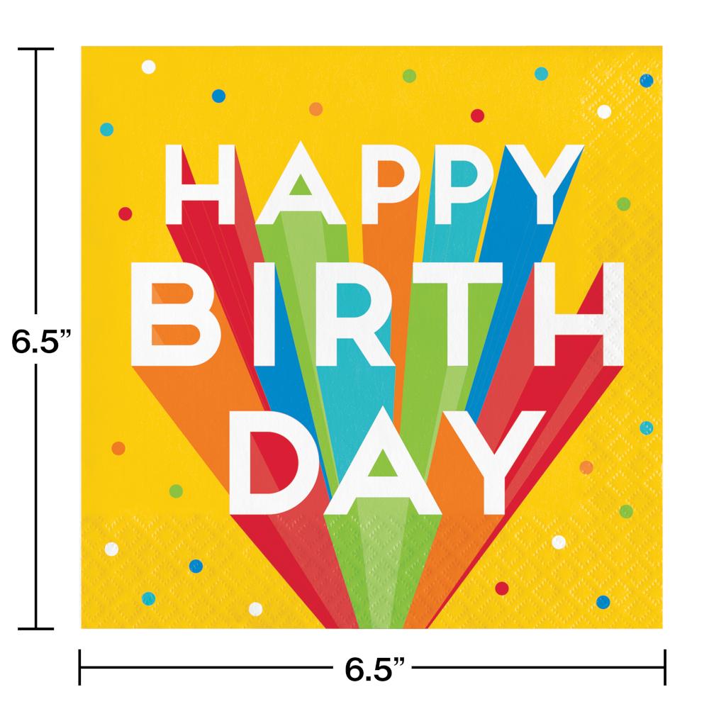 Big Birthday Bash Luncheon Napkin (16/Pkg) by Creative Converting
