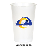 96ct Bulk Los Angeles Rams 20 oz Plastic Cups