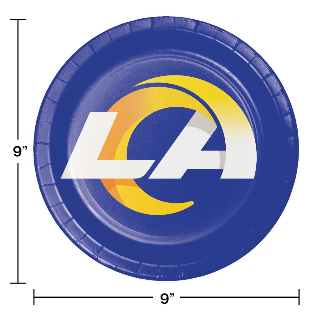 Los Angeles Rams Dinner Plate (8/Pkg)