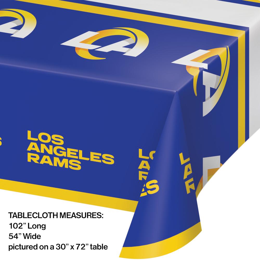 Los Angeles Rams Plastic Tablecover, 54"x102"