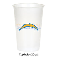 Los Angeles Chargers 20 oz Plastic Cup (8/Pkg)