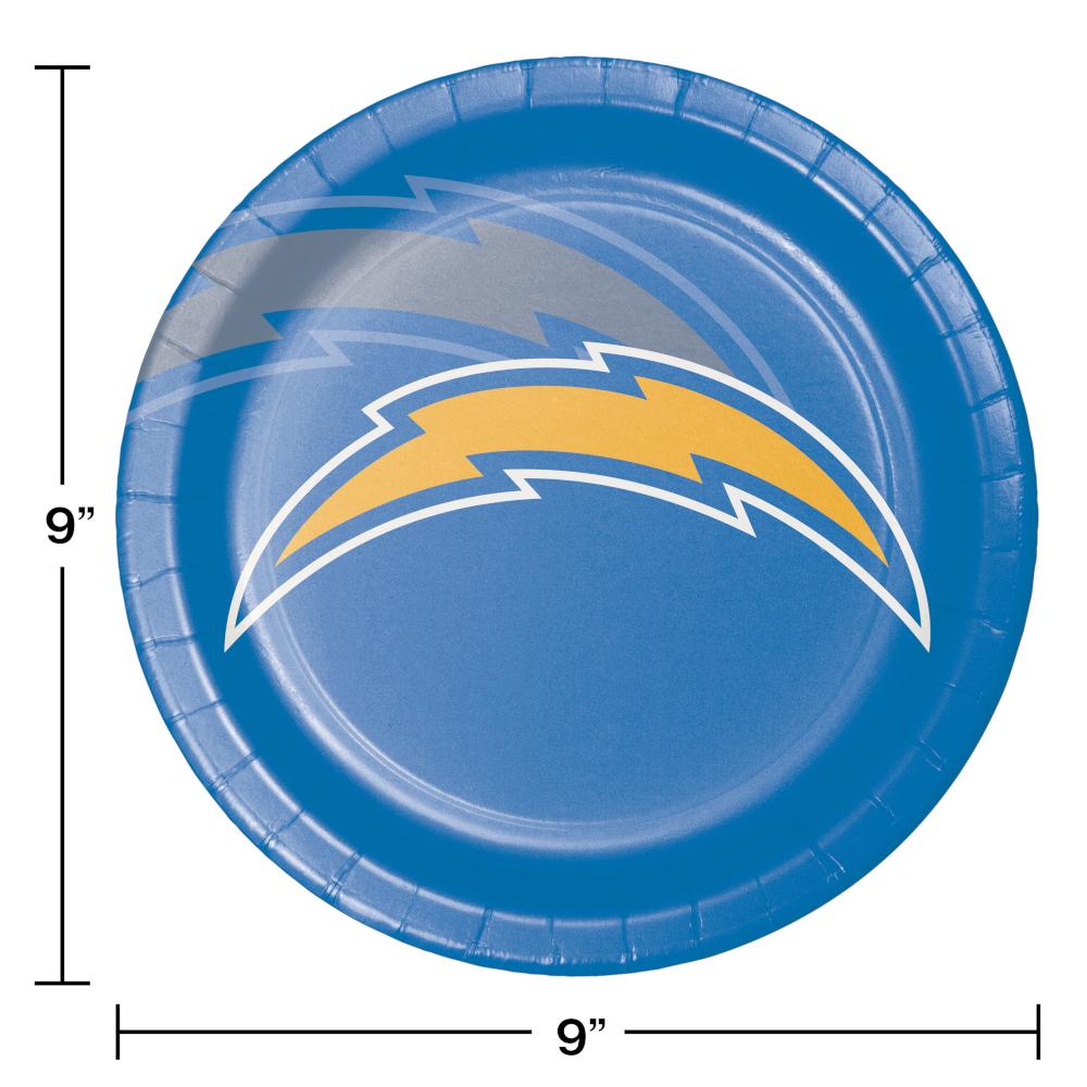 Los Angeles Chargers Dinner Plate (8/Pkg)