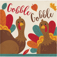 192 pc Bulk Thanksgiving Turkey Beverage Napkins