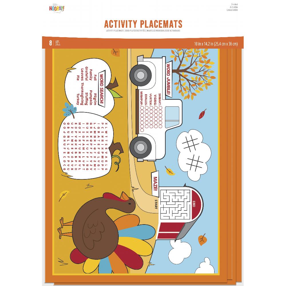 Placemats, Fall Activity , 8 ct Party Supplies by Creative Converting