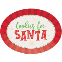 12 pc Bulk Cookies for Santa Oval Plastic Trays