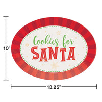 12 pc Bulk Cookies for Santa Oval Plastic Trays