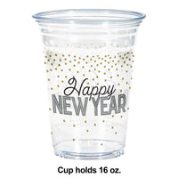 96 pc Bulk Happy New Year Plastic Cups