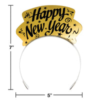 New Year Tiaras Silver And Gold Foil, 6 ct Party Supplies by Creative Converting