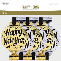 Blowouts, New Year Silver And Gold Foil, 6 ct Party Supplies by Creative Converting