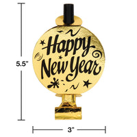Blowouts, New Year Silver And Gold Foil, 6 ct Party Supplies by Creative Converting