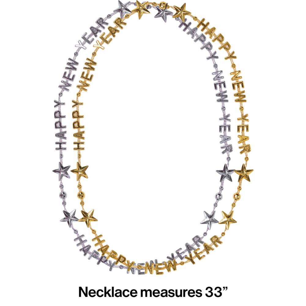 36 pc Bulk Happy New Year Necklaces
