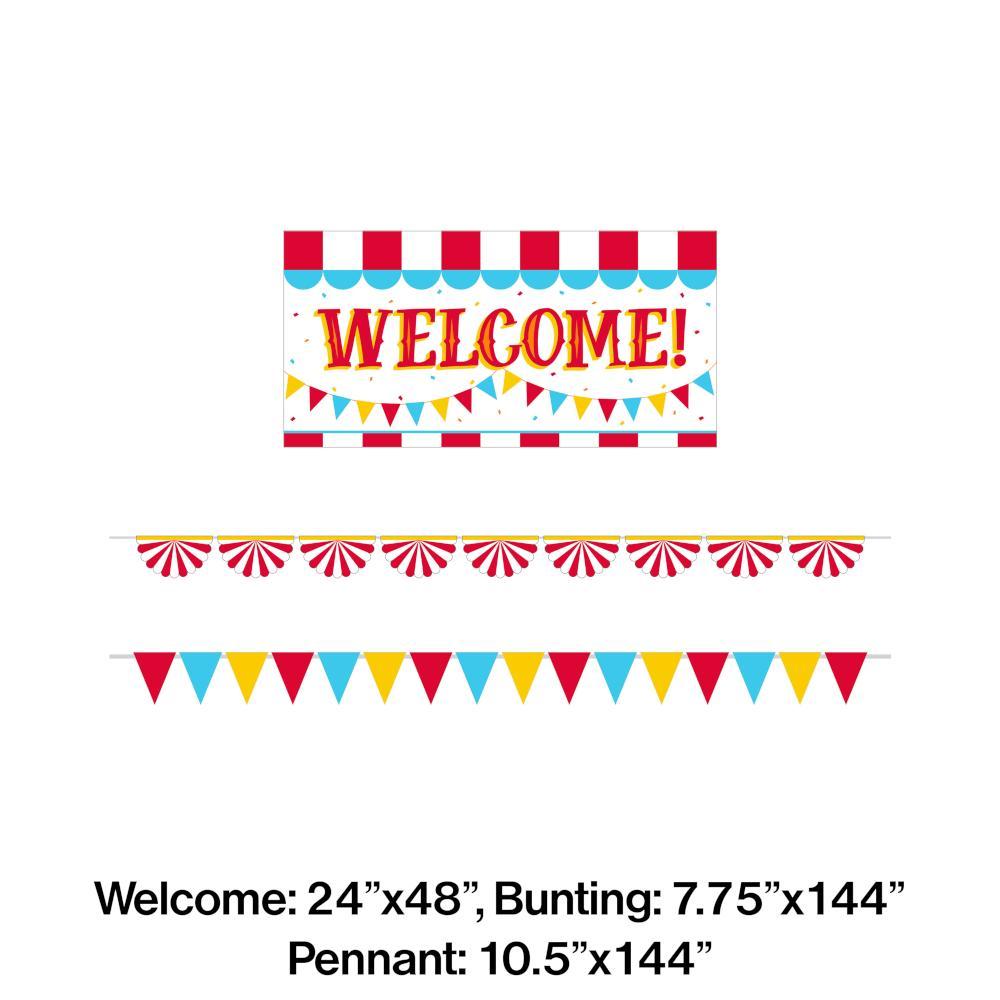 18 pc Bulk Carnival 3-Piece Banner Kits
