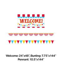 18 pc Bulk Carnival 3-Piece Banner Kits