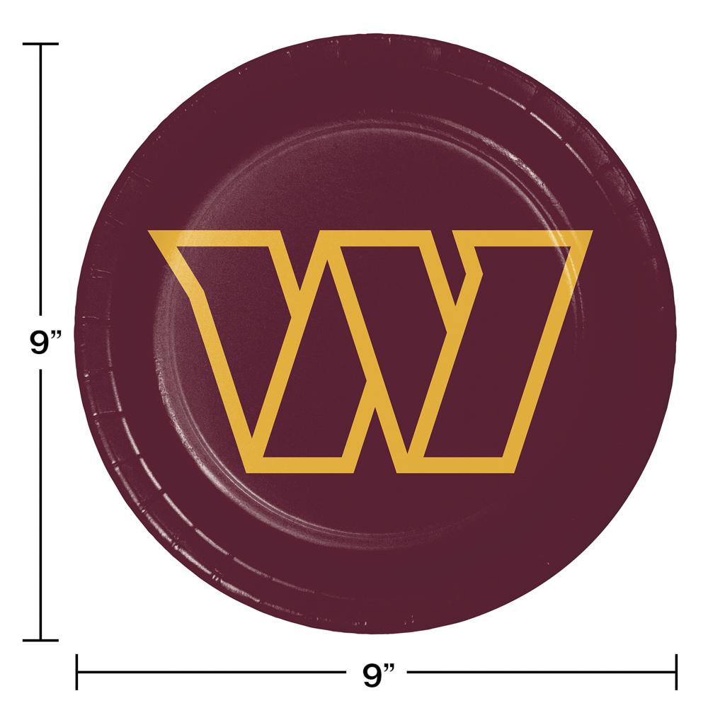 96/Case Bulk Washington Commanders 8.75 Inch Dinner Plate