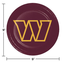 96/Case Bulk Washington Commanders 8.75 Inch Dinner Plate