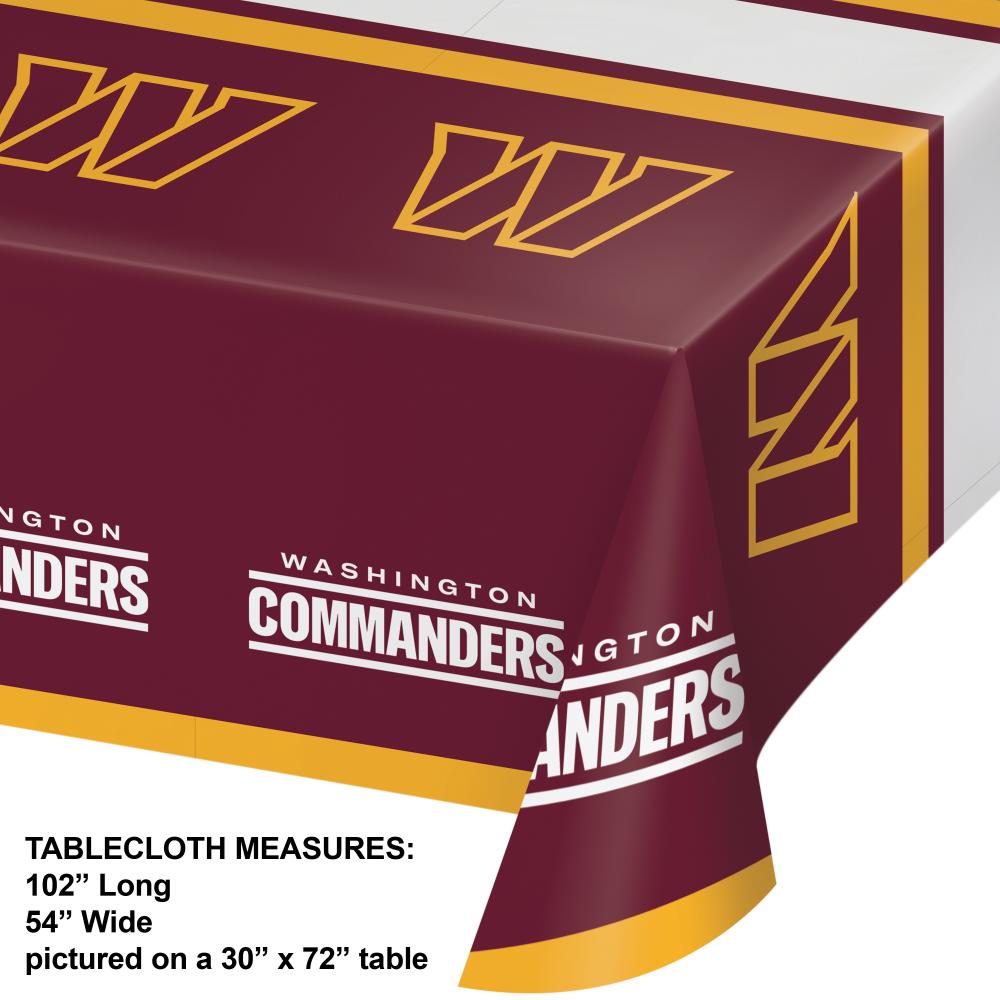 Washington Commanders Plastic Tablecover by Creative Converting