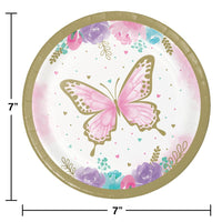 Butterfly Shimmer Dessert Plate 8ct