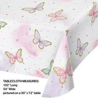6ct Bulk Golden Butterfly Paper Table Covers