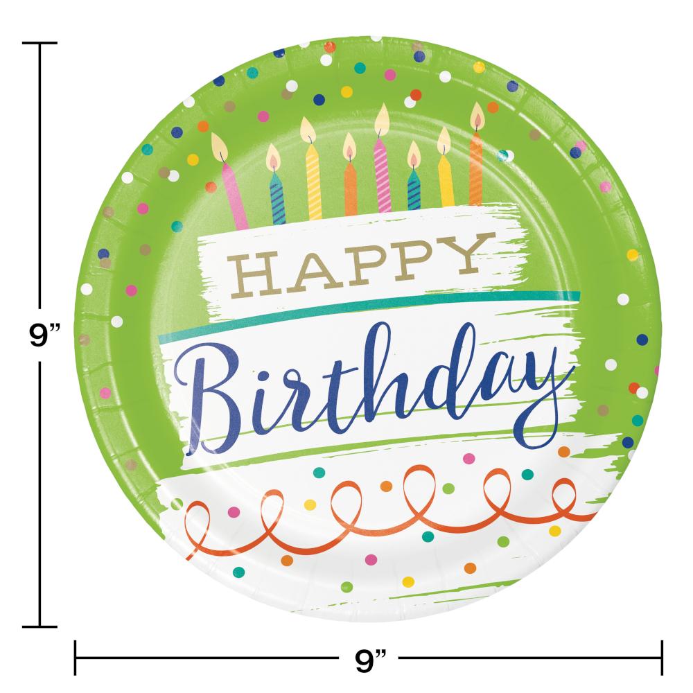 Festive Cake Dinner Plate 8ct