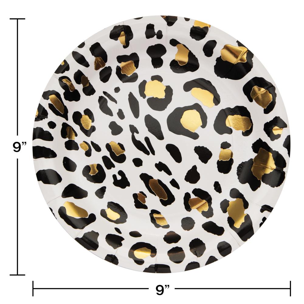 96ct Bulk Leopard Dinner Plates