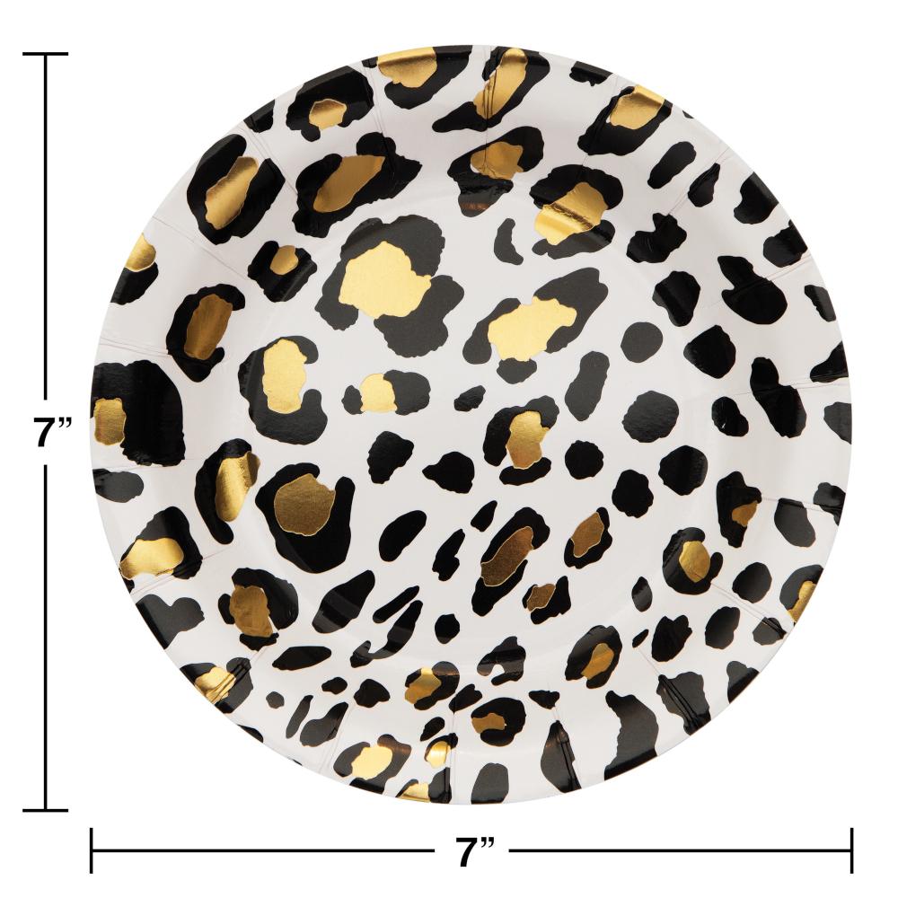 96ct Bulk Leopard Dessert Plates