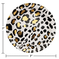 96ct Bulk Leopard Dessert Plates
