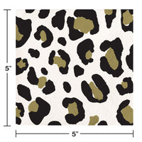 Leopard Beverage Napkin 16ct