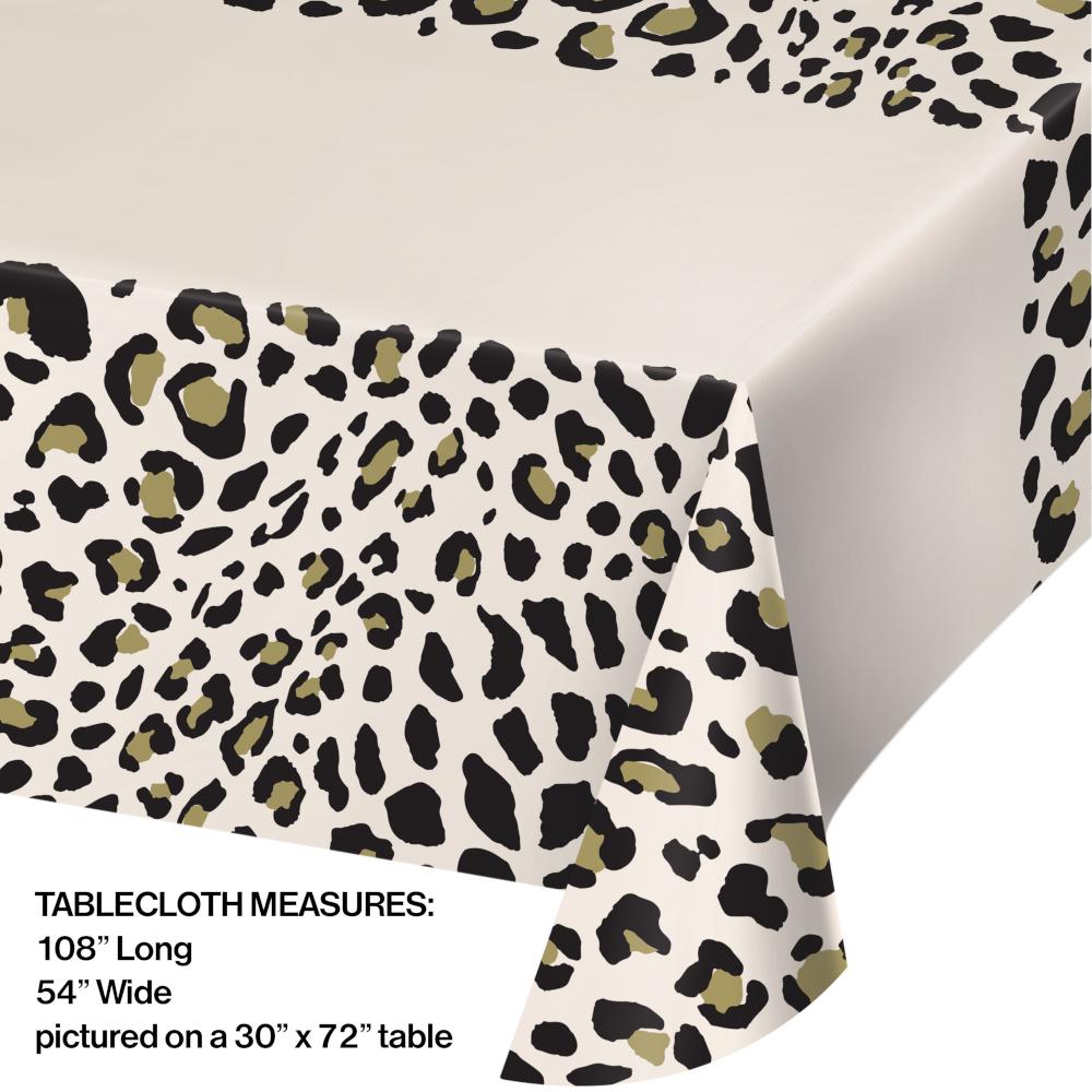 6ct Bulk Leopard Paper Table Covers