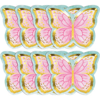 96ct Bulk Golden Butterfly Shaped Dinner Plates