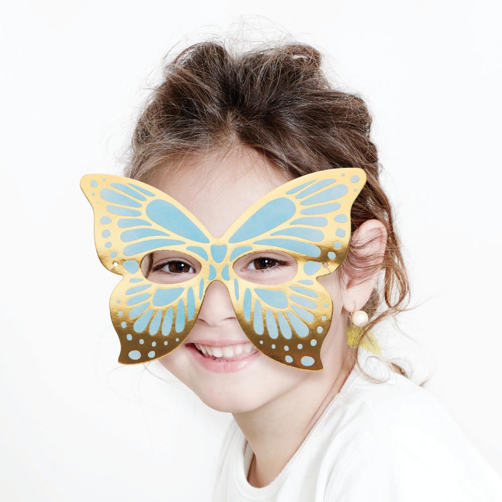 48ct Bulk Golden Butterfly Paper Masks