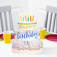 6ct Bulk Festive Cake Happy Birthday Centerpieces