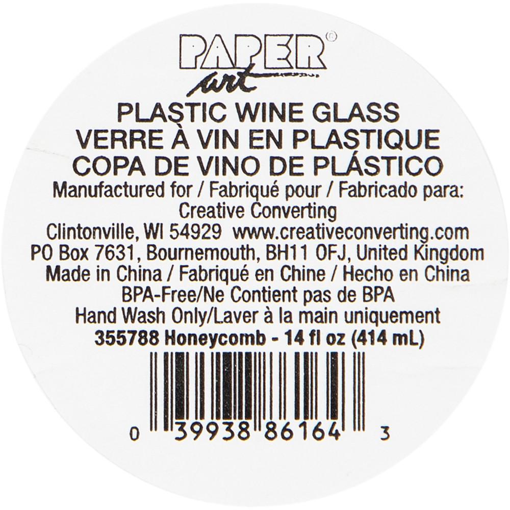 6ct Bulk Honeycomb Plastic Stemless Wine Glasses