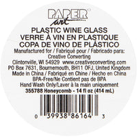 6ct Bulk Honeycomb Plastic Stemless Wine Glasses