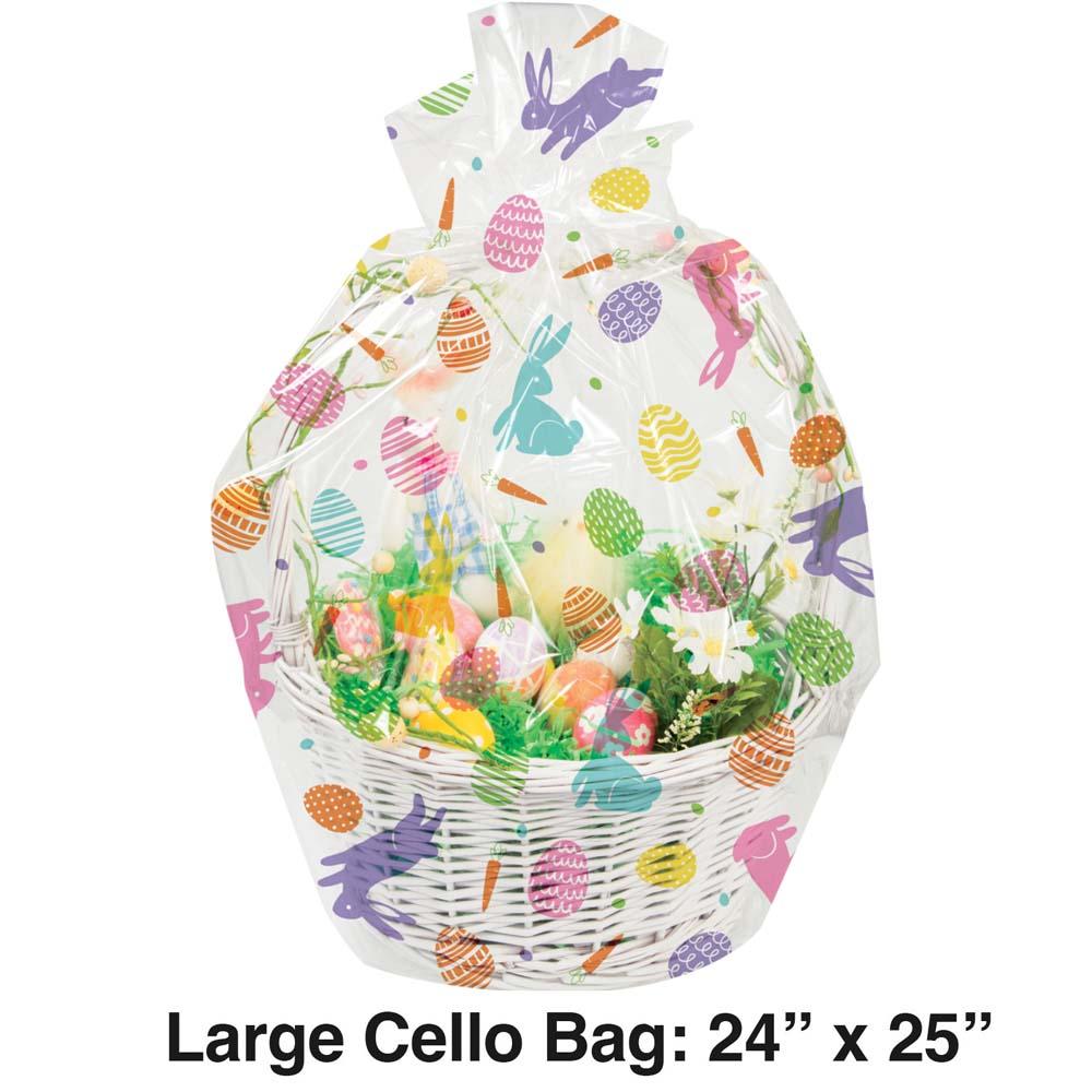 12 pc Bulk Easter Bunny and Eggs Easter Basket Bags