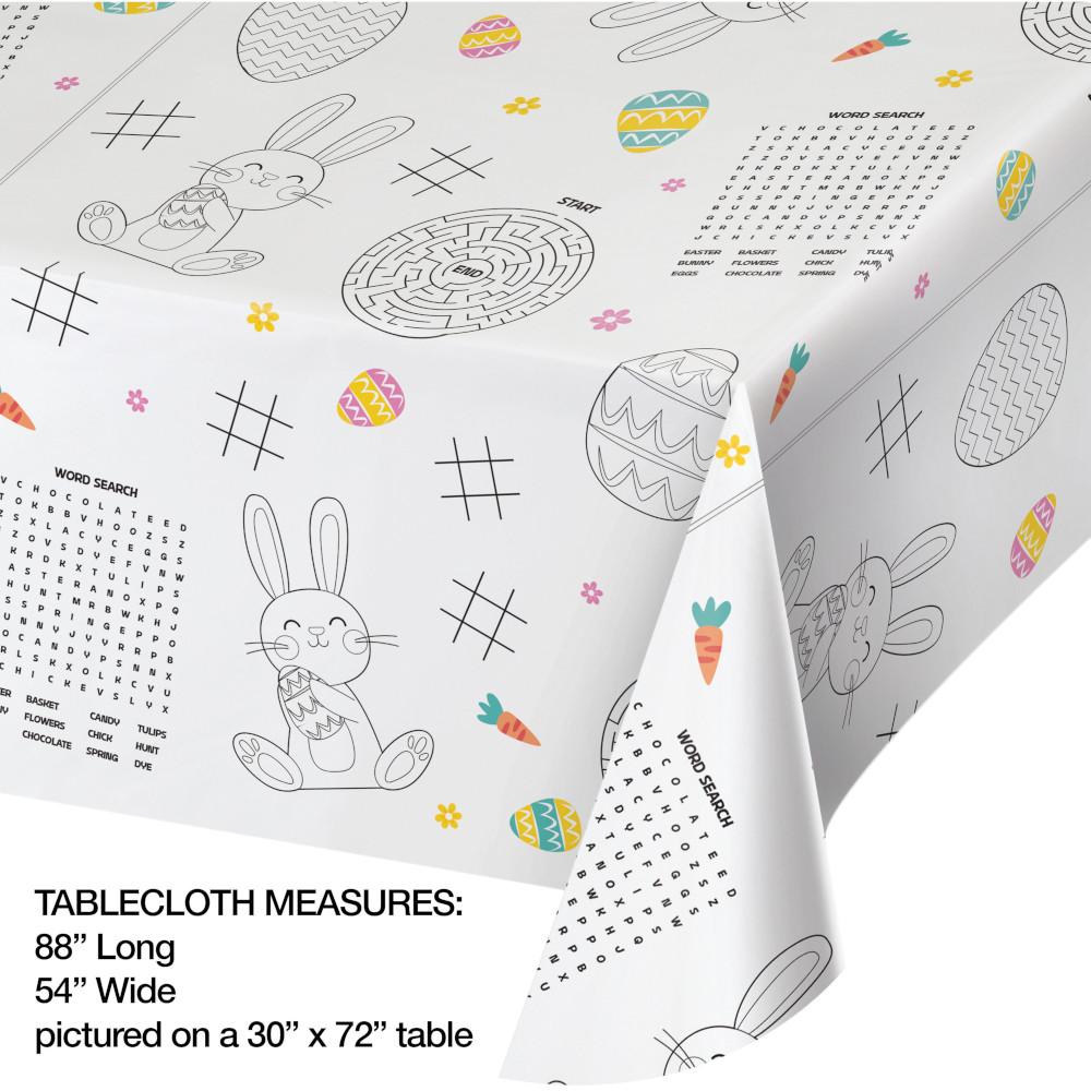 12 pc Bulk Kids Easter Activity Paper Table Covers
