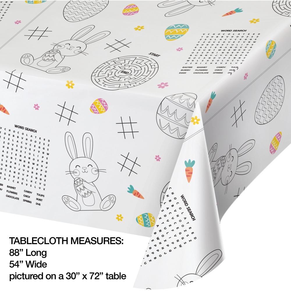 12ct Bulk Kids Easter Activity Paper Table Covers