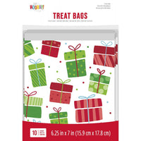Christmas Decor Presents Treat Bags (10/Pkg)