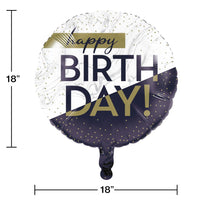 Navy & Gold Milestone Metallic Balloon 18