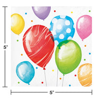 Balloon Bash Beverage Napkin 16ct