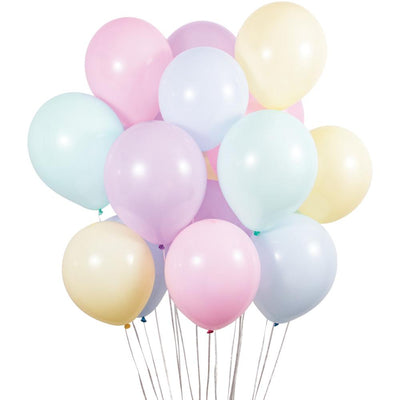 180 pc Bulk Assorted Pastel Balloon Bunch