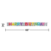 Birthday Letter Banner w/ Foil Fringe 1ct