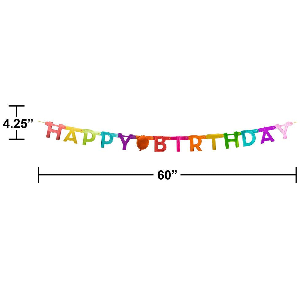 Birthday Jointed Banner, Foil 1ct