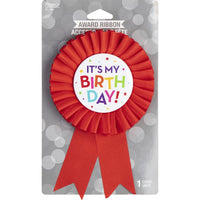 Birthday Award Ribbon Button 1ct