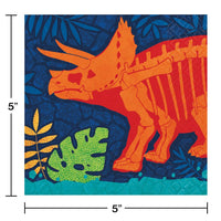 192ct Bulk Dino Dig Beverage Napkins