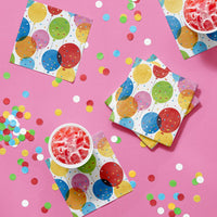 Confetti Balloons Beverage Napkin 16ct