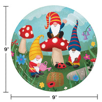 96ct Bulk Party Gnomes Dinner Plates