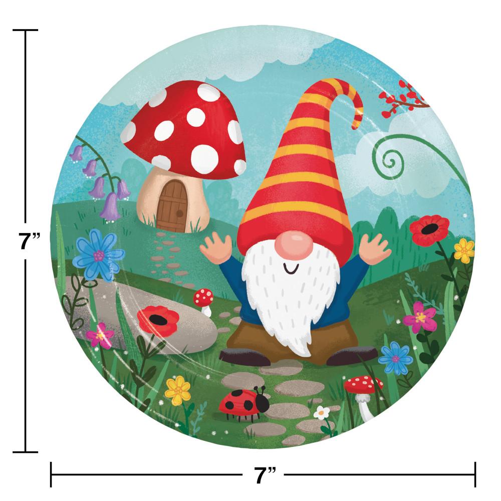 96ct Bulk Party Gnomes Dessert Plates