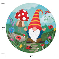 96ct Bulk Party Gnomes Dessert Plates