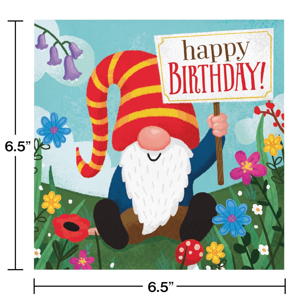 192ct Bulk Party Gnomes Luncheon Napkins